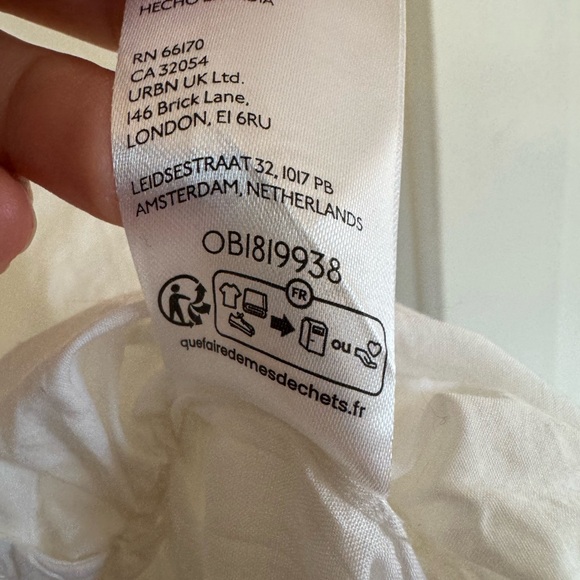 NWT Pilcro Cocoon white bubble blouse size large - Picture 6 of 11